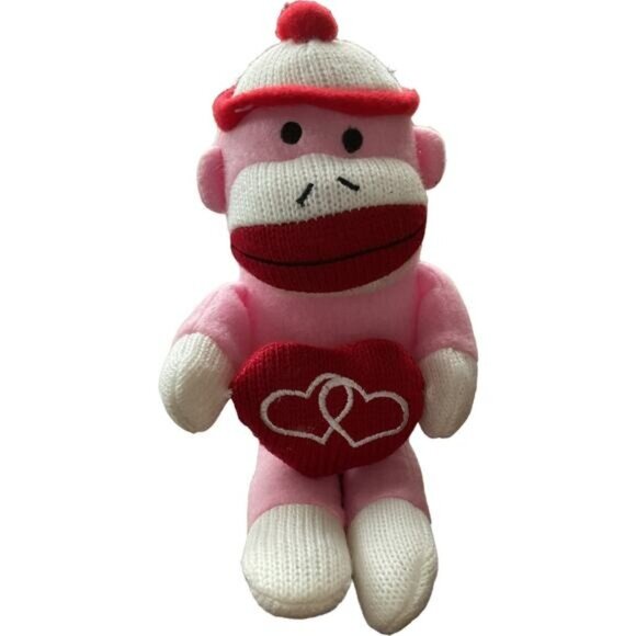 Animal Adventures Valentines Day Love Monkey holding a heart with hearts - Picture 2 of 9